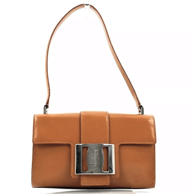 ferragamo brown shoulder bag